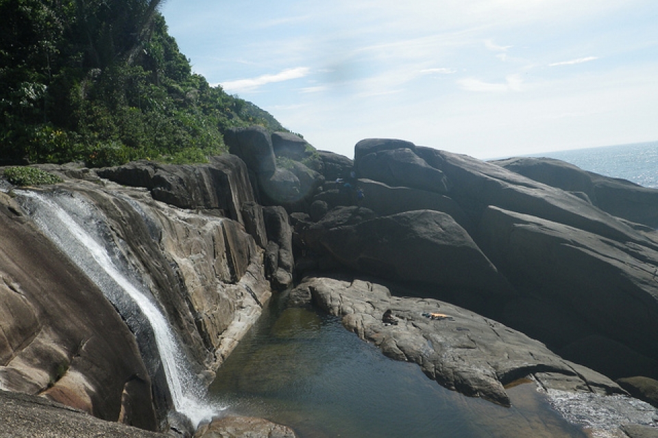 Vista da Piscina da Cachoeira do Saco Bravo