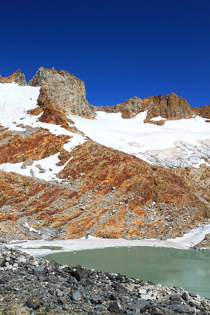 Vista do Glaciar Cerro Elétrico e Paso del Cuadrado mais acima