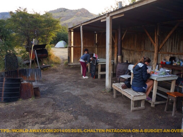 Área para refeição - Camping El Refúgio