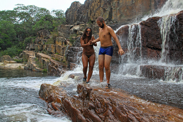 Rosana e eu na Cachoeira