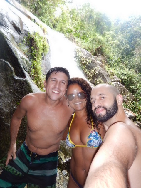 Nós 3 na Cachoeira da Feiticeira