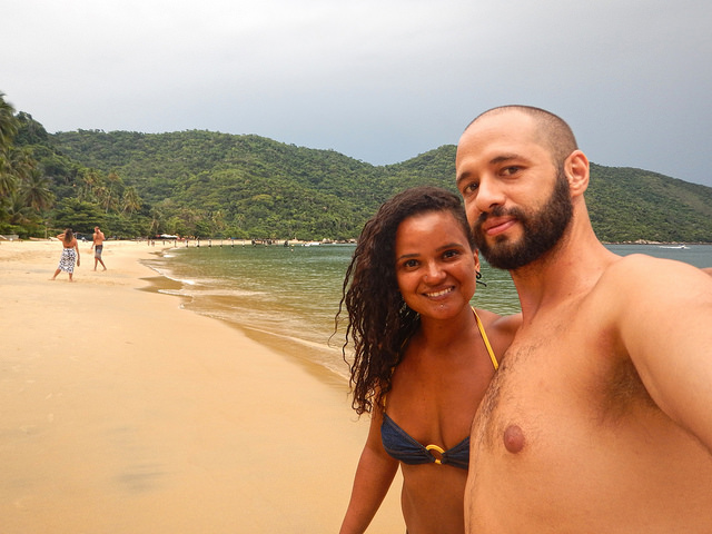Rosana e eu na Praia das Palmas